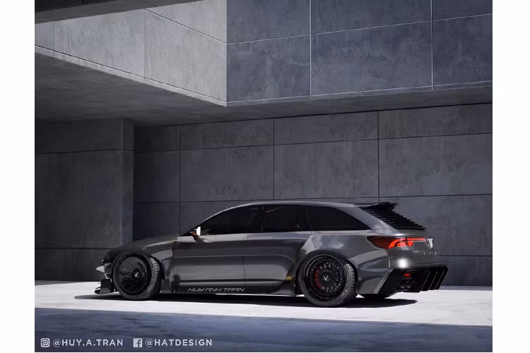 Chiếc sedan thể thao Vinfast Lux cũng trở nên bề thế hơn nhờ bộ body thân rộng với các ốp vòm bánh xe tích hợp các khe hút gió cỡ lớn. Bộ mâm xe cũng được tái thiết kế độc đáo hơn với chiều rộng lốp xe được mở rộng. Gầm xe được hạ thấp đáng kể.