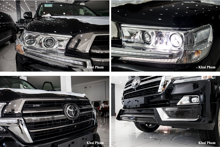 Đuôi xe Toyota Land Cruiser 2020 vẫn không thay đổi với cụm đèn hậu sử dụng hàng loạt bóng LED xếp tầng nối liền bởi thanh crom vắt ngang. Sự khác biệt ở đây là cụm đèn phanh LED trên cao đã được kéo dài hơn bản tiền nhiệm, cản sau xe thiết kế với những đường chia gió, ống xả lộ thiên.