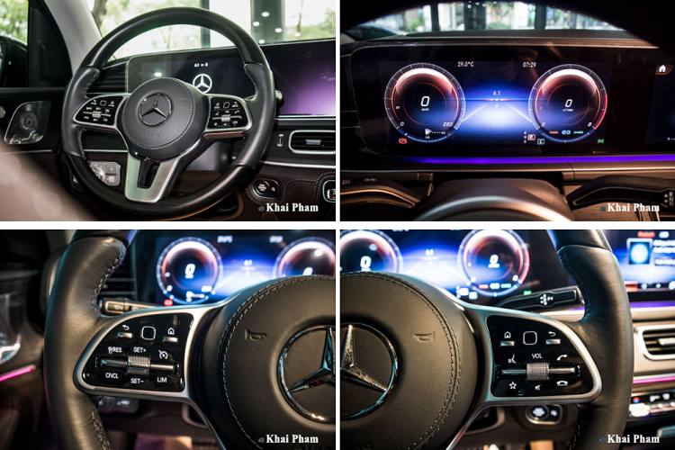 Phía sau tay lái, chiếc SUV full-size được trang bị đồng hồ kỹ thuật số nối liền với màn hình giải trí sở hữu giao diện thông minh MBUX. Mercedes GLS 450 2020 cung cấp cho người dùng 3 hàng ghế với không gian rộng rãi.