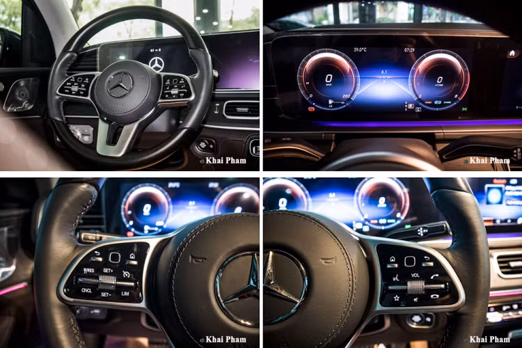 Phía sau tay lái, chiếc SUV full-size được trang bị đồng hồ kỹ thuật số nối liền với màn hình giải trí sở hữu giao diện thông minh MBUX. Mercedes GLS 450 2020 cung cấp cho người dùng 3 hàng ghế với không gian rộng rãi.