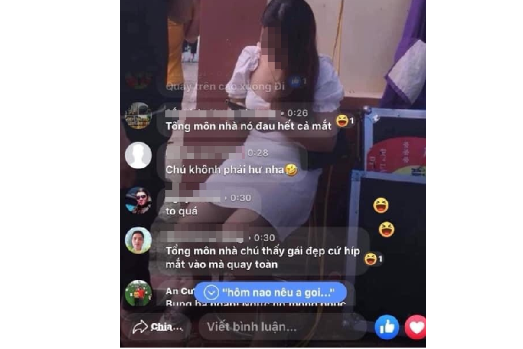 Co gai trong clip quay len cua MC bat ngo bi do loi: 'Mac ho moi vay'