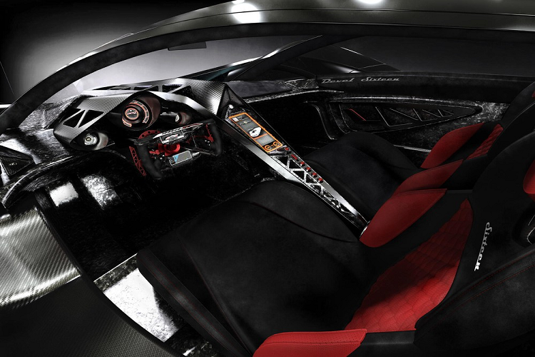 Trong khi đây có thể chỉ là một mẫu concept không hề có kết nối thật gì với Devel Motors, phong cách của chiếc xe cũng đã được áp dụng triệt để vào trong nội thất, với một vô lăng kiểu tương lai và một màn hình thông tin giải trí cảm ứng cỡ 11 inch. 