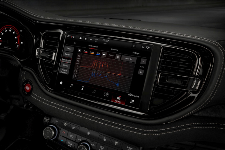 Ở phía sau, Durango Hellcat 2021 trang bị cánh lướt gió mới độc đáo hơn cung cấp lực ép lên tới 181 kg xuống mặt đường khi xe đang chạy ở tốc độ tối đa. Cuối cùng, xe trang bị đèn hậu LED nối liền nhau và hệ thống ống xả kép cỡ lớn.