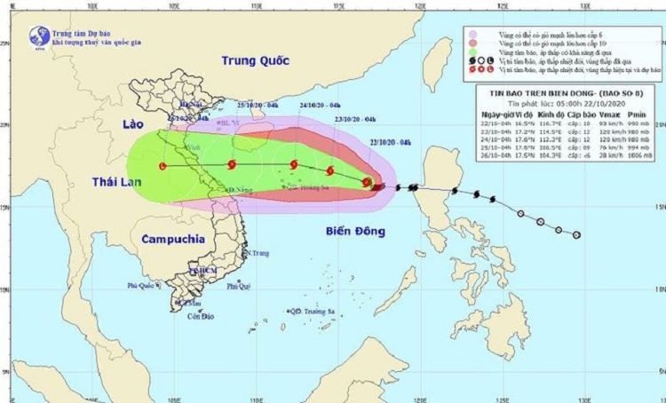 Bao so 8 gio giat cap 13, huong vao quan dao Hoang Sa va con manh them