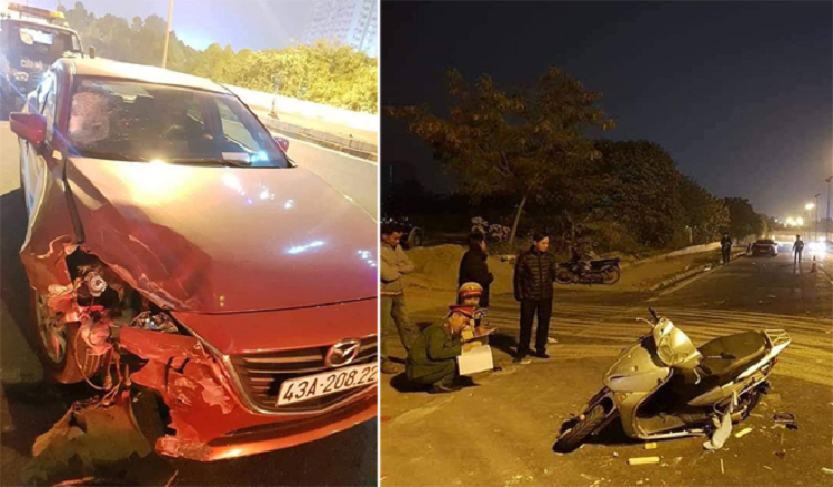 Tai xe nghi say ruou lai xe tong chet co giao truong chuyen o Ha Noi