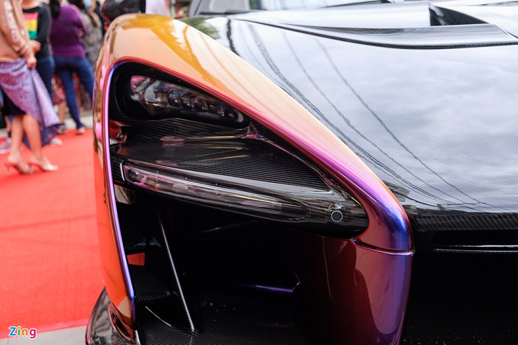 Senna có thiết kế không dữ dằn như đàn anh P1 do mang hơi hướm đường phố nhiều hơn là đường đua. Đầu xe có các hốc hút gió với các khe gió dạng vỏ sò có khả năng đóng/mở tự động nhằm điều tiết khả năng khí động học cho xe. 