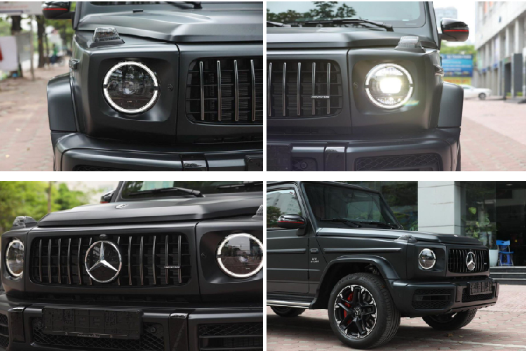 Về cơ bản, ngoại thất chiếc SUV Mercedes-Benz G63 Trail Package 2020 không khác biệt quá nhiều với những biến thể đã về nước trước đó. Vẫn còn đó vẻ hầm hố của dòng xe chuyên địa hình đến từ Mercedes-Benz với thiết kế vuông vức, cứng cáp trên G63 bản chuyên Off-Road này.