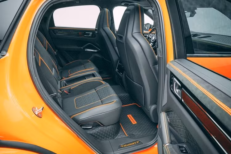 Ngoài ra, Mansory còn cung cấp lót trần xe bằng da lộn Alcantara, các bàn đạp nhôm và nhiều chi tiết sợi carbon xuất hiện quanh xe.