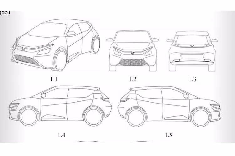 Bản vẽ mẫu xe đô thị SUV của VinFast