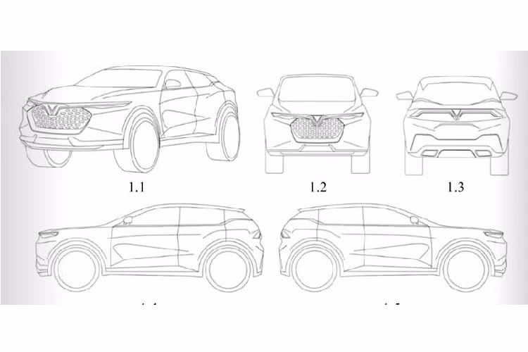 Bản vẽ crossover thể thao của VinFast