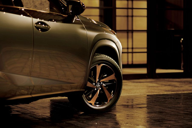 Bên trong khoang cabin, Lexus NX Bronze Edition xuất hiện cùng các điểm nhấn màu kim loại bán quý trên khu vực taplo, ốp điều hòa cũng như các đường khâu ghế, cụm vô lăng, cần số, khu vực điều khiển trung tâm, tựa để tay trung tâm và tấm ốp cửa.