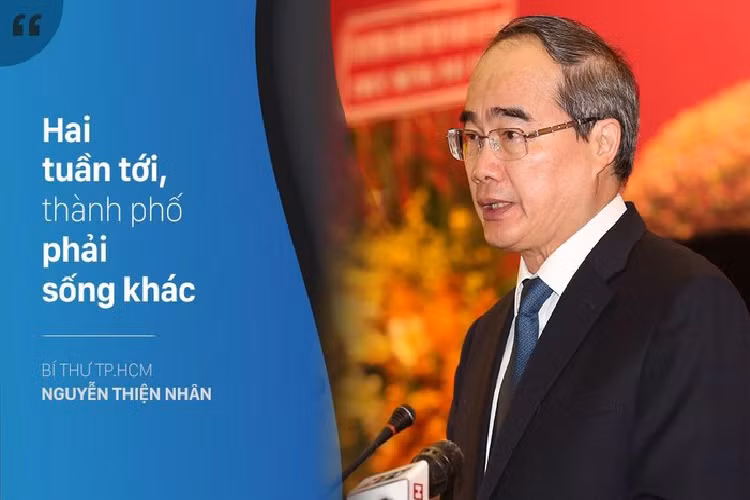 Tối 24/3, chủ trì buổi họp Ban chỉ đạo phòng, chống dịch Covid-19 TP.HCM, Bí thư Thành ủy TP.HCM Nguyễn Thiện Nhân cho biết khoảng 2 tuần tới là giai đoạn quyết định của "cuộc chiến chống Covid-19". Ông nhấn mạnh đây là thời điểm TP.HCM phải góp phần giữ đất nước bình yên trước dịch bệnh. "Tinh thần là trong 2 tuần tới, thành phố phải sống khác, tiết kiệm hơn, ít đi lại hơn, giám sát tốt để góp phần cùng cả nước tránh bùng phát dịch. Trong cuộc chiến chống Covid-19, khổ trước thì sướng sau và ngược lại", Bí thư Thành ủy TP.HCM quán triệt. 
