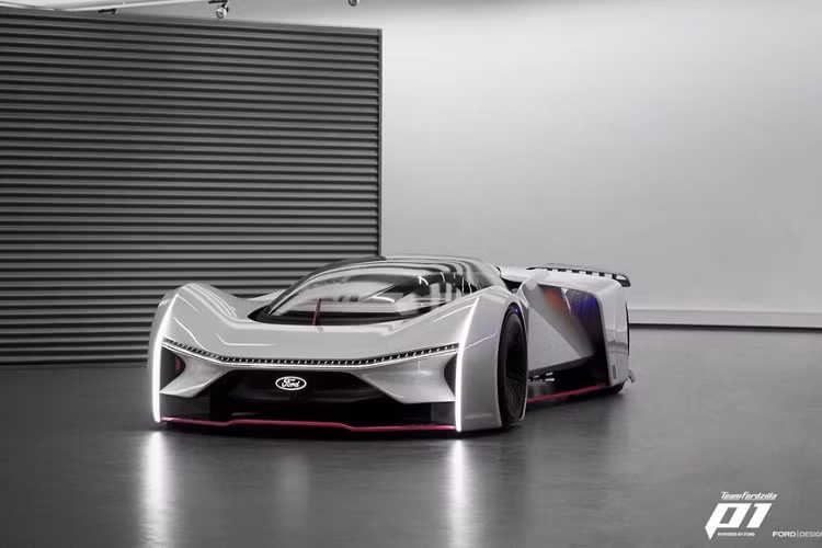 Hồi đầu năm nay, Ford đã kêu gọi những người chơi thể thao điện tử từ Team Fordzilla của mình để thiết kế nên một chiếc xe đua ảo mới. Sau đó, chính các fan hâm mộ đầu chọn mẫu thiết kế thắng cuộc, và nó được hé lộ trong dạng ảnh kỹ thuật số hồi tháng 8. Có lẽ ai cũng tưởng rằng câu chuyện đã kết thúc tại đây, nhưng Ford đã khiến mọi người bất ngờ khi quyết định chế tạo một mô hình kích thước thật. Có những điểm gợi nhớ đến siêu xe Ford GT 2020, P1 trông giống như một chiếc xe đua của tương lai 30 năm.