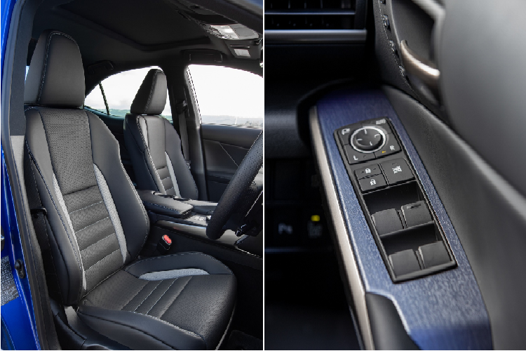 Ghế trước của IS 300 và IS 350 phiên bản Black Line có ghế trước chỉnh điện tích hợp sưởi. Các tiện nghi trên xe có thể kể đến như vô lăng chỉnh điện, điều hòa khí hậu 2 vùng, màn hình giải trí 10 inch...