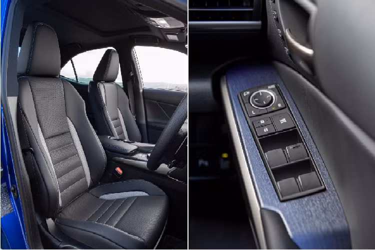 Ghế trước của IS 300 và IS 350 phiên bản Black Line có ghế trước chỉnh điện tích hợp sưởi. Các tiện nghi trên xe có thể kể đến như vô lăng chỉnh điện, điều hòa khí hậu 2 vùng, màn hình giải trí 10 inch...