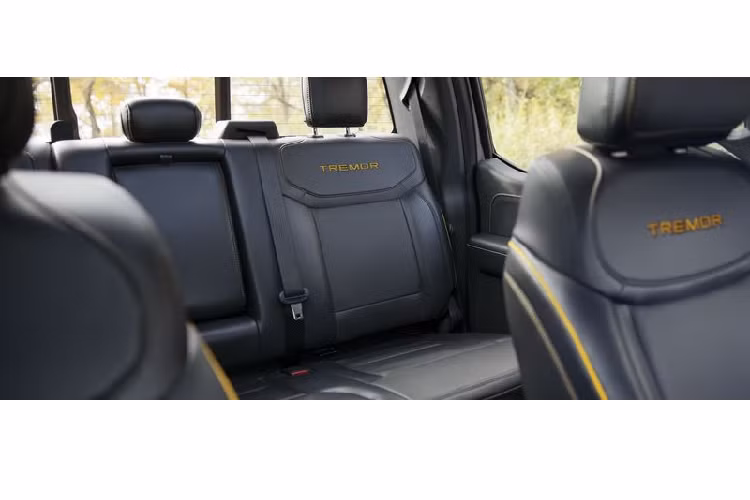 Ở bên trong, xe có các ghế ngồi được trang trí độc đáo với đường chỉ khâu đặc biệt và điểm nhấn màu cam Active Orange giống ngoại thất. Ngoài ra, các vật liệu dùng để hoàn thiện bảng điều khiển trung tâm, táp-lô, ốp cửa, vô lăng...đều cao cấp hơn so với những biến thể F-150 còn lại (trừ Raptor).