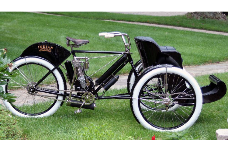 Indian Tri-Car Sedan Chair 1907 với độ tuổi, sự khan hiếm và nguyên bản của nó đã được bán với giá 165.000 USD