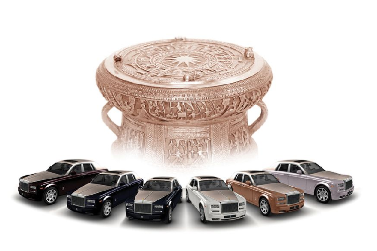 Rolls-Royce Phantom Lửa Thiêng: lấy cảm hứng từ truyền thuyết Lạc Long Quân và hình ảnh ngọn lửa linh thiêng; Thủy Triều: lấy cảm hứng từ nghề đánh cá truyền thống của người Việt; Thần Núi: lấy cảm hứng từ truyền thuyết Sơn Tinh – Thủy Tinh.