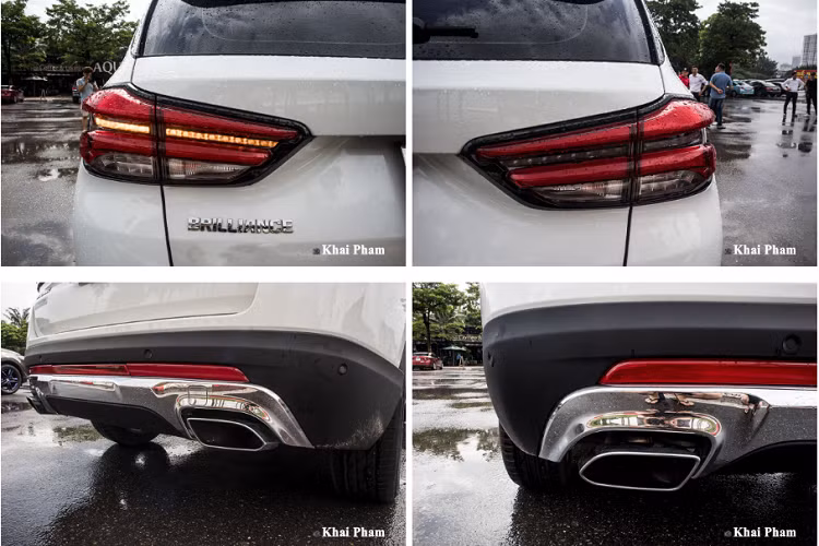 Brilliance V7 2020 dùng bộ mâm 5 chấu kép tạo hình chữ "V" với kích thước 19 inch kết hợp cùng bộ lốp 235/55R19 tương đối lớn với những xe thuộc phân khúc CUV. Hãng xe Trung Quốc trang bị cho V7 mới tay nắm cửa đồng màu thân xe kết hợp nút bấm mở khoá thông minh. Ngoài ra, xe có gương chiếu hậu tích hợp camera, đèn xi-nhan LED với tính năng chỉnh/gập điện, cảnh báo điểm mù...