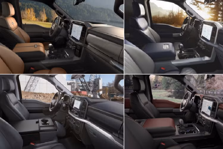 Hãng xe Mỹ cho biết, họ cung cấp hơn 11 tùy chọn về lưới tản nhiệt cho các khách hàng mua Ford F-150 2021 mới. Đó có thể là kiểu lưới tản nhiệt lục giác đơn giản với các nan ngang, hoặc cũng có thể là lưới tản nhiệt kẻ sọc to bản... Về thẩm mỹ, kiểu đèn pha mới với dải LED vuông góc cũng là một chi tiết mới mẻ, giúp nhận diện thế hệ mới.