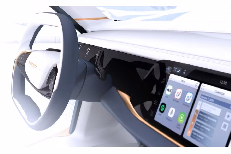 Hãng xe Chrysler khá hào phóng khi trang bị cho Airflow Vision đến 6 màn hình điện tử phía trước xe. Một màn hình hiển thị tốc độ nhỏ gọn ngay phía sau vô lăng, 4 màn hình ở khu vực trung tâm và một màn hình phụ cho hành khách hàng ngồi ghế trước. Ngoài ra, hàng ghế sau cũng được trang bị màn hình thông tin giải trí.