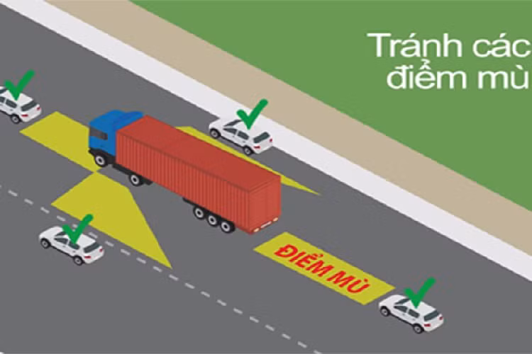 Đầu tiên và cũng là quan trọng nhất, bạn nên giữ khoảng cách nhất định khi đi phía sau các loại xe có trọng lượng lớn. Việc này giúp các lái xe có thể quan sát rõ xung quanh, các biển báo giao thông và kịp thời xử lý những biến cố bất ngờ xảy đến khi lái ôtô gần xe container.