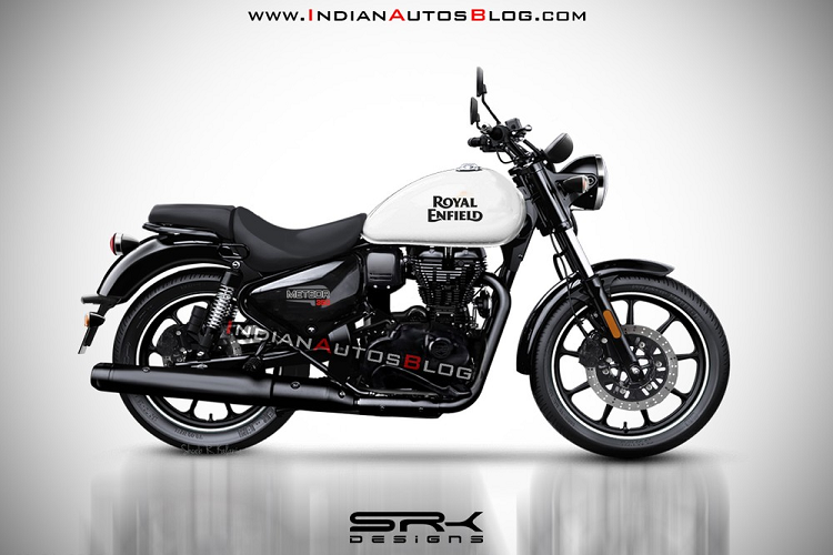 Tiếp nối xu hướng hiện nay củ thương hiệu xe máy Royal Enfield, các chi tiết như động cơ, bộ vành hợp kim và ống xả của Meteor 350 được sơn tối màu, mang đến cho xe vẻ cứng cáp và hiện đại.