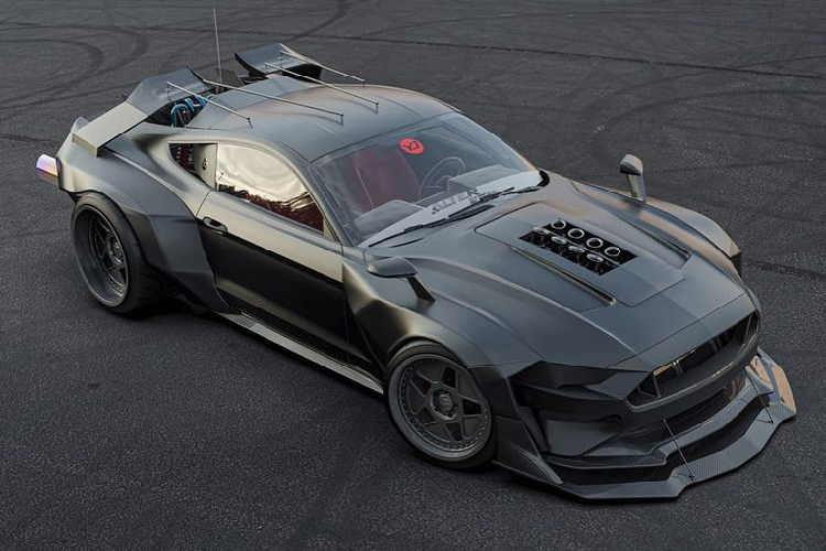 Ngoài ra, một thiết kế mâm hình ngôi sao, sơn trùng màu ngoại thất cũng tạo nên điểm thu hút riêng cho mẫu Mustang này.