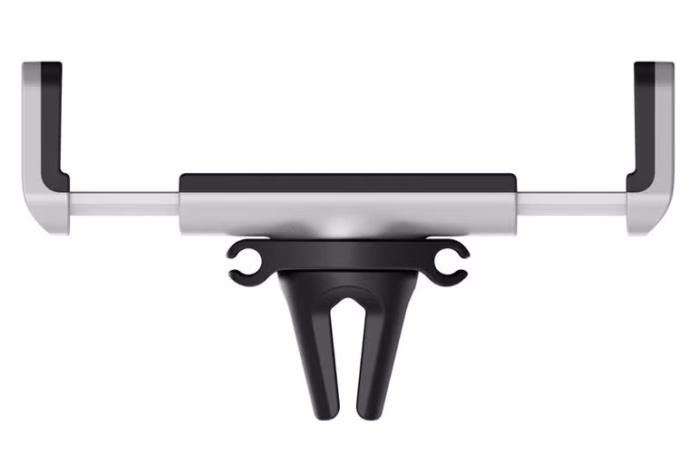 Giá iPhone gắn lên cổng thông gió hiệu Belkin cho phép điện thoại xoay được nhiều hướng. Thiết bị có giá khoảng 25 USD.