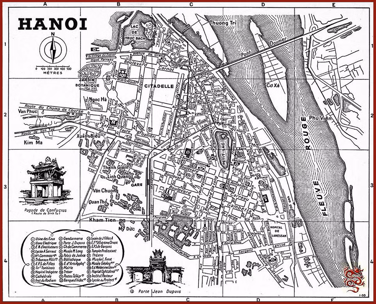Bản đồ Hà Nội năm 1953.