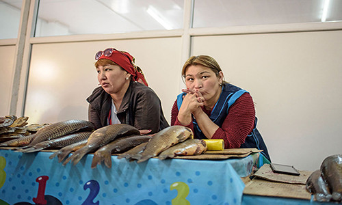 Được biết, có hai cửa hàng cá ở Aralsk.