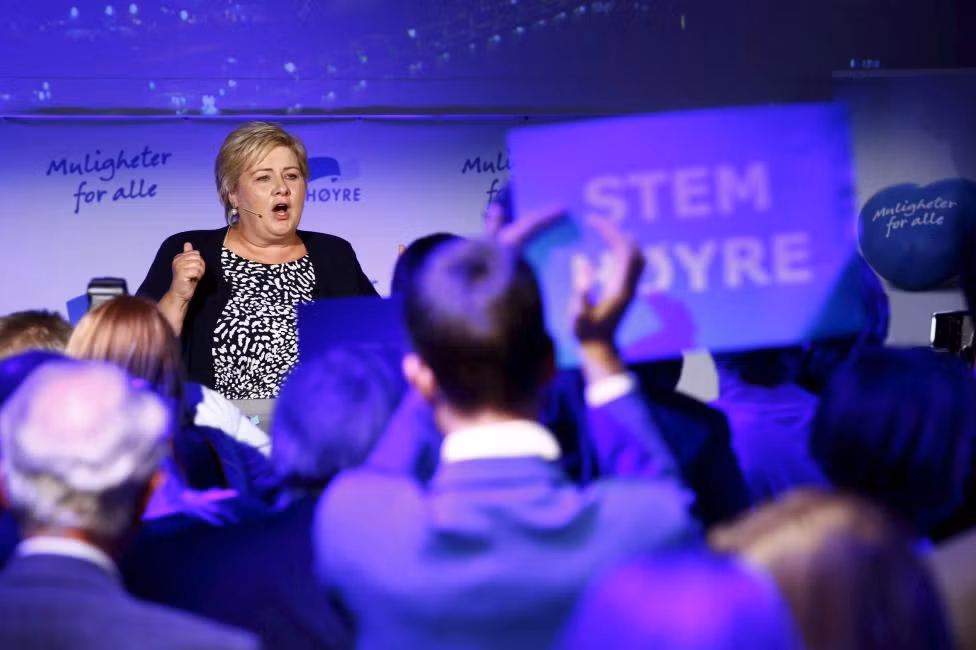 Thủ tướng Na Uy Hoyre Erna Solberg.