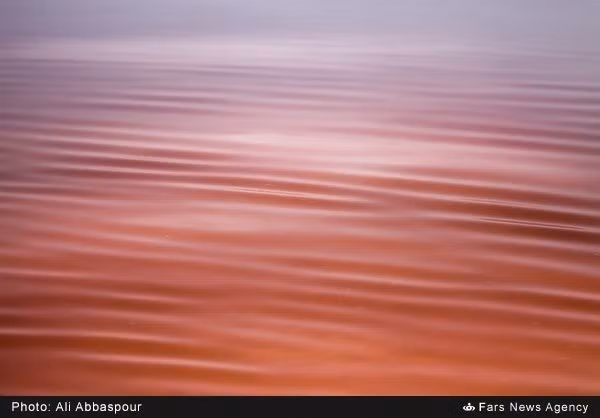 Màu sắc kỳ lạ của nước hồ Urmia.