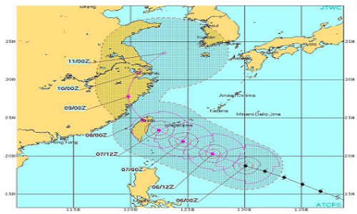 Sieu bao Nepartak sap do bo vao Dai Loan