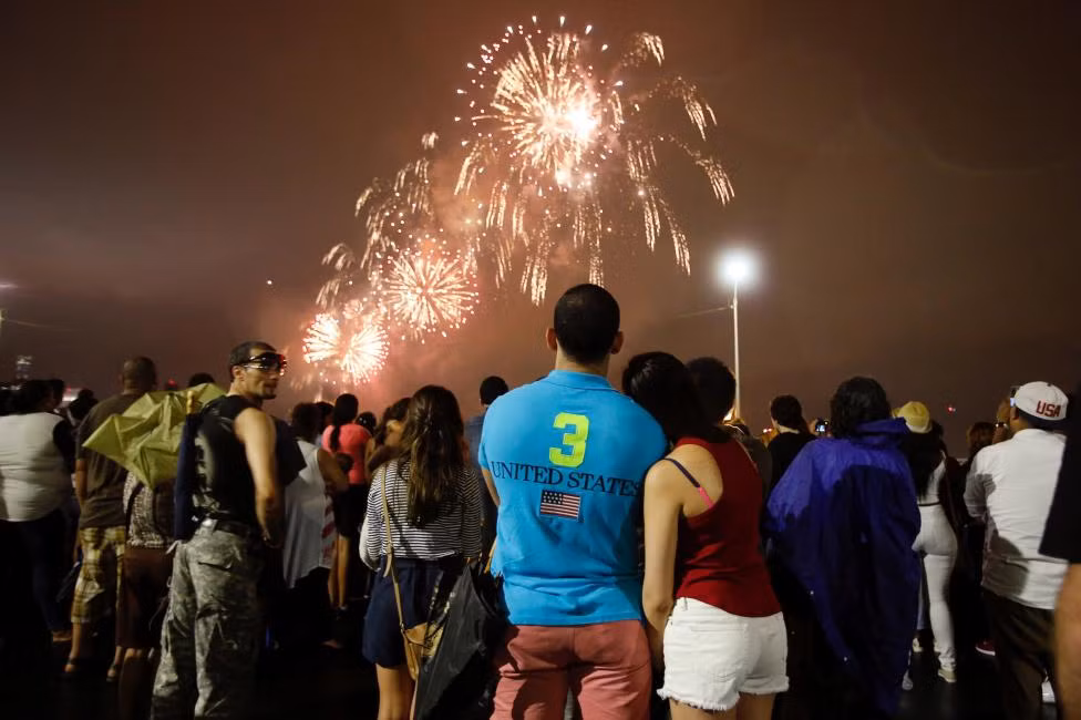 Pháo hoa rực sáng trên bầu trời New York ngày 4/7.