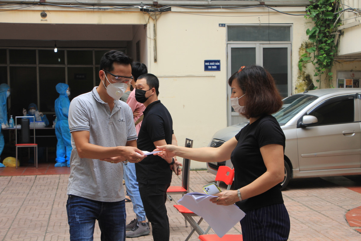 Người được xét nghiệm sẽ nhận phiếu xác nhận đã hoàn thành xét nghiệm, đủ điều kiện để tham gia Hội nghị ngày 15/9.