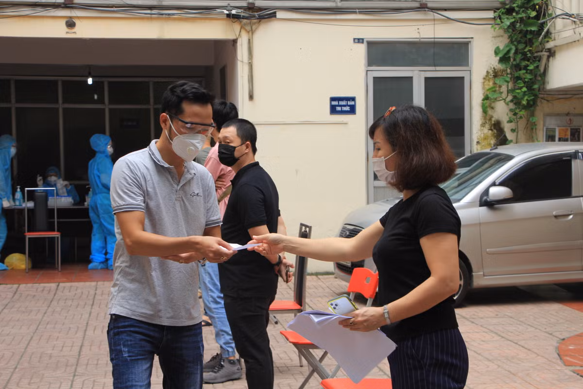 Người được xét nghiệm sẽ nhận phiếu xác nhận đã hoàn thành xét nghiệm, đủ điều kiện để tham gia Hội nghị ngày 15/9.