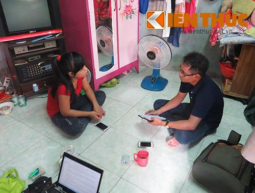 Bé Lê Ngọc An thuật lại sự việc với PV Kiến Thức.