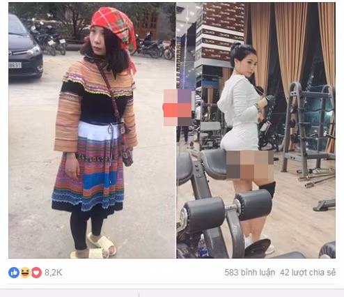 Đó là Đỗ Ngân, sinh năm 1990, cô gái vùng cao sinh ra và lớn lên trên bản thuộc Cẩm Lương, Thanh Hóa. 9X này chính là nhân vật đang được tìm kiếm trên mạng sau bức ảnh cho thấy một sự "lột xác thành người khác" của một cô gái trong trang phục dân tộc và bộ đồ tập gym.