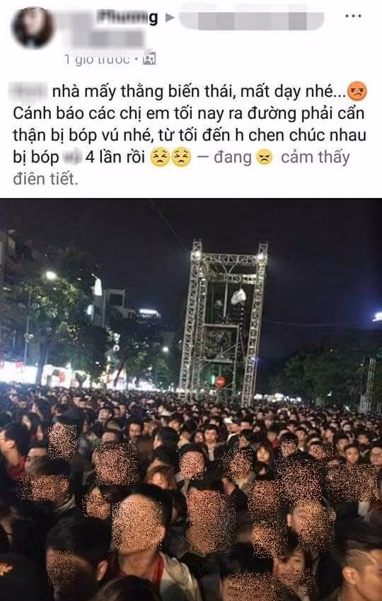 Mấy ngày nay, cộng đồng mạng Việt được phen xôn xao bàn tán trước dòng chia sẻ thể hiện sự bức xúc trên một nhóm kín một tài khoản Facebook có tên K.P khi lên tiếng khẳng định mình đã bị "sàm sỡ" vòng một tới 4 lần trong lúc tham gia sự kiện chào năm mới 2018 ở Hà Nội.
