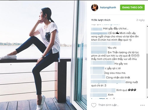 Hình ảnh Tăng Thanh Hà có vẻ gầy hơn trước khiến nhiều người không khỏi xót xa.