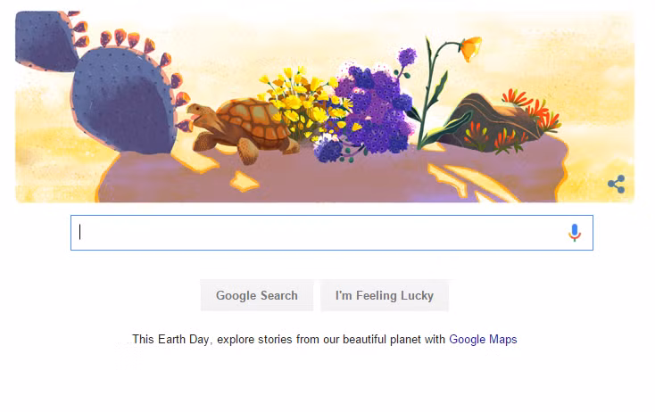 Logo của Google được lồng ghép khéo léo vào những bức tranh minh họa này khiến người dùng thích thú. Trên Facebook, rất nhiều người dùng chụp ảnh màn hình hiển thị doodle mới của Google và chia sẻ kèm theo những thông điệp về bảo vệ trái đất.