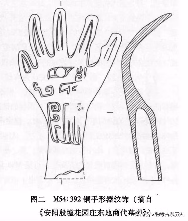 Bên trong ngôi mộ cổ, các chuyên gia tìm thấy hơn 200 mảnh ngọc bích và nhiều món đồ bằng đồng. Trong số các cổ vật được tìm thấy, các chuyên gia sửng sốt và cảm thấy khó hiểu khi tìm thấy một món đồ bằng đồng có hình dáng bàn tay phải.