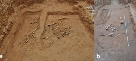 Trong quá trình khai quật ngôi mộ, các nhà khảo cổ tìm thấy 3 thi hài trong phòng chính có liên quan đến nhau. Họ suy đoán những người này thuộc một gia đình.