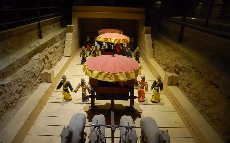 Hán Vũ Đế băng hà năm 87 trước Công nguyên, hưởng thọ 69 tuổi. Theo đó, ông được tổ chức tang lễ với những nghi thức trang trọng nhất. 18 ngày sau khi băng hà, ông hoàng quá cố của nhà Hán được mai táng trong Mậu Lăng.