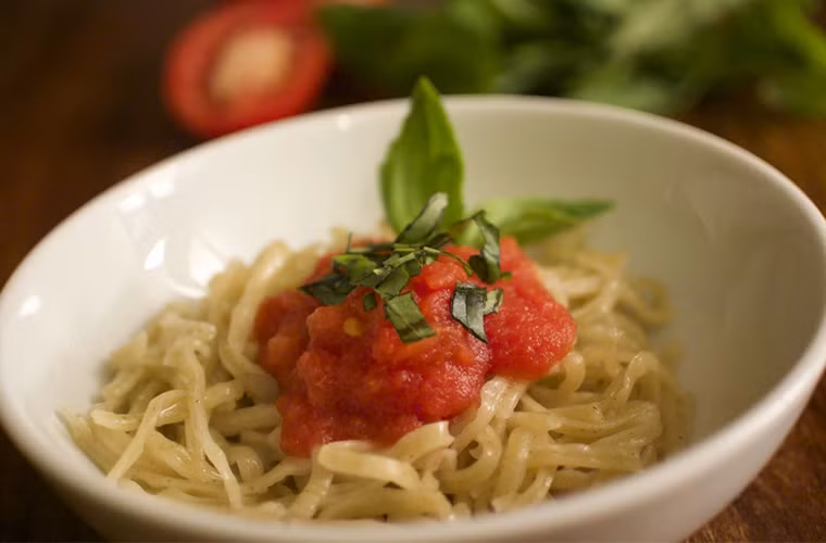 Đĩa mì ý trông ngon lành này đã được tạo ra bằng máy in "Foodini".