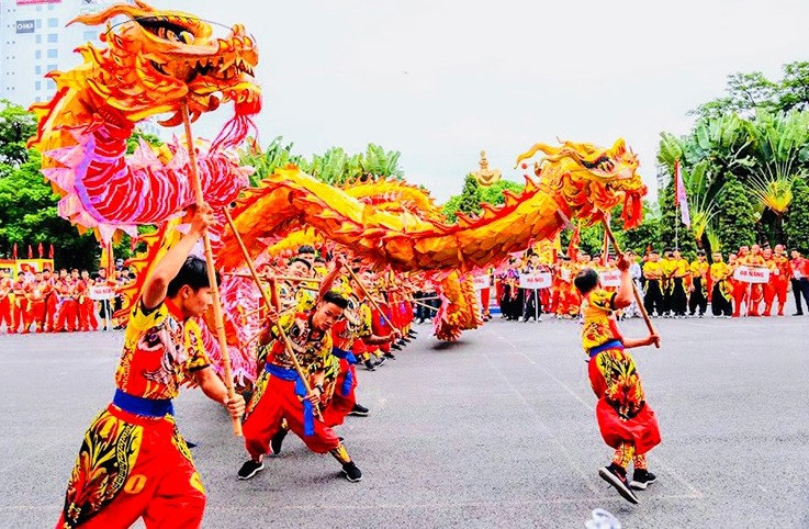  Giải Võ thuật cổ truyền Lân sư rồng tại Quảng trường Độc lập từ 19h30 đến 21 ngày 24/1, tức mùng 3 Tết Quý Mão. (Ảnh minh họa)