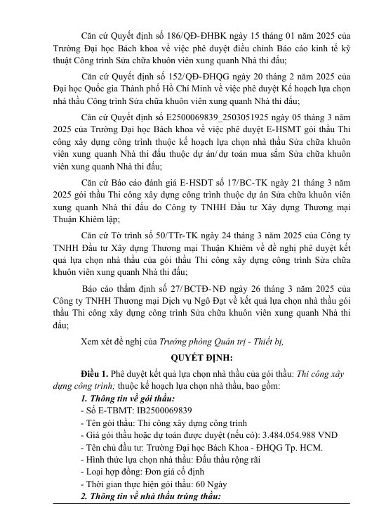 DH Bach Khoa TP HCM: Trong mot ngay, Cty Hien Phuong trung 2 goi xay lap-Hinh-5