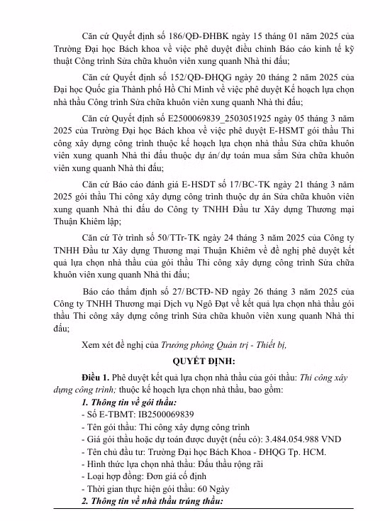 DH Bach Khoa TP HCM: Trong mot ngay, Cty Hien Phuong trung 2 goi xay lap-Hinh-5