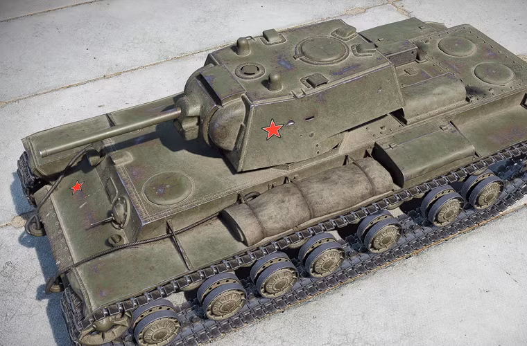 Trong ảnh là hình đồ họa xe tăng hạng nặng KV-220 (Object 220) được sản xuất vào năm 1941. Nó thiết kế trên khung gầm KV-1 nhưng phần thân được kéo dài, bọc giáp dày 100mm, trang bị động cơ tuốc bin tăng áp 850 mã lực V-2SN, pháo chính 85mm F-30 mạnh hơn loại 76mm. Chỉ duy nhất một chiếc được sản xuất và bị phả hủy trong cuộc chiến với phát xít.